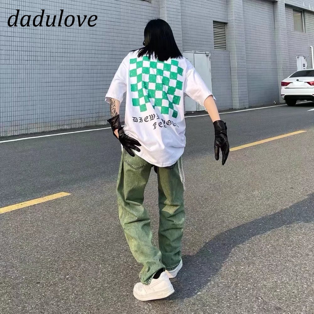 dadulove-2022-new-street-hip-hop-retro-washed-green-straight-jeans-wide-leg-pants-fashion-womens-clothing