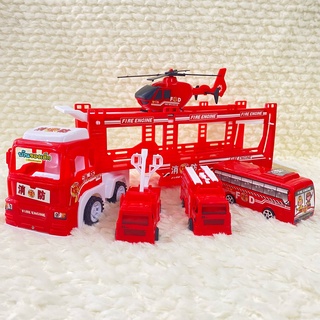 Khongdek ของเล่นรถดับเพลิงบรรทุก Fire Engine รุ่น 565-69 (สีแดง)