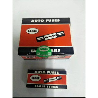 AUTO FUSES EAGLE SERIES หลอดฟิวส์แก้ว30มิล(แพค10ชิ้น).5a,1a,2a,3a,5a,10a,15a,20a,25a,30a,50a