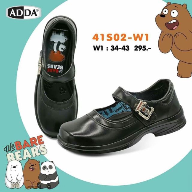 ภาพหน้าปกสินค้า​ ️รุ่นใหม่ล่าสุด​️ ADDA We bears ลายหมี3ตัว รองเท้านักเรียนหญิง​ size 34-43