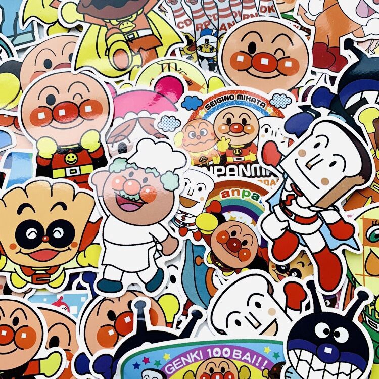 สติกเกอร์-พิมพ์ลายการ์ตูน-anpanman-กันน้ำ-57-ชิ้น