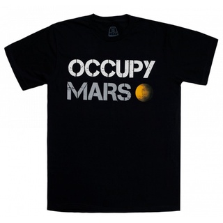 เสื้อยืดลําลอง ผ้าฝ้าย แขนสั้น คอกลม พิมพ์ลาย Spacex Elon Musk Occupy Mars Nwt สําหรับผู้ชาย DF12HJ7819