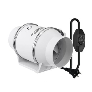 Cannabmall AC220/230V 4/6 นิ้วควบคุมความเร็ว Silent Wall Extractor ไอเสียท่อระบายอากาศพัดลมเครื่องเป่าลมหน้าต่าง Ventilator Vent ห้องครัวห้องน้ำสำหรับ Grow เต็นท์