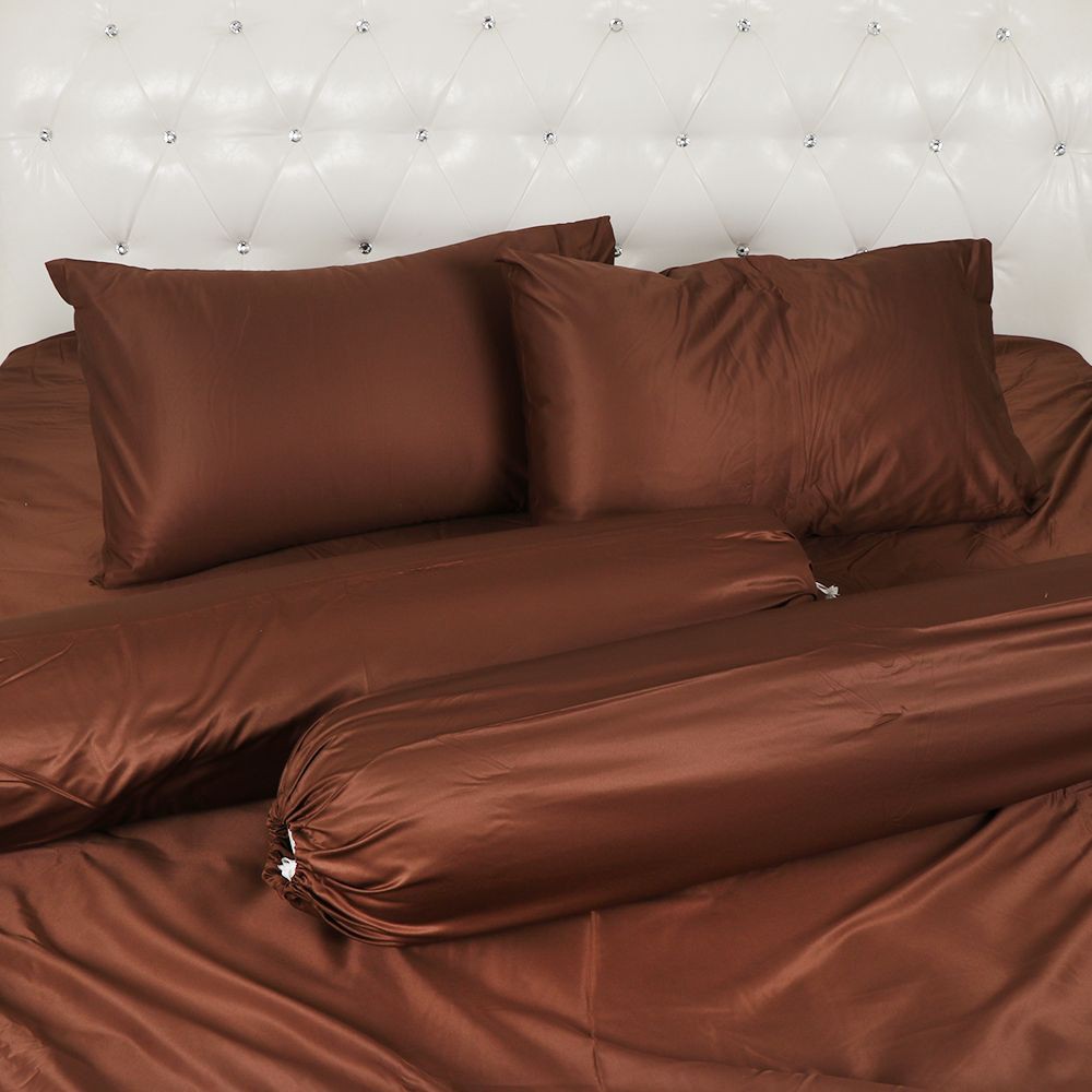 ผ้าปูที่นอน-ชุดผ้าปูที่นอน-5-ฟุต-5-ชิ้น-home-living-style-shin-สีน้ำตาลเข้ม-เครื่องนอน-ห้องนอนและเครื่องนอน-bed-linen-ho