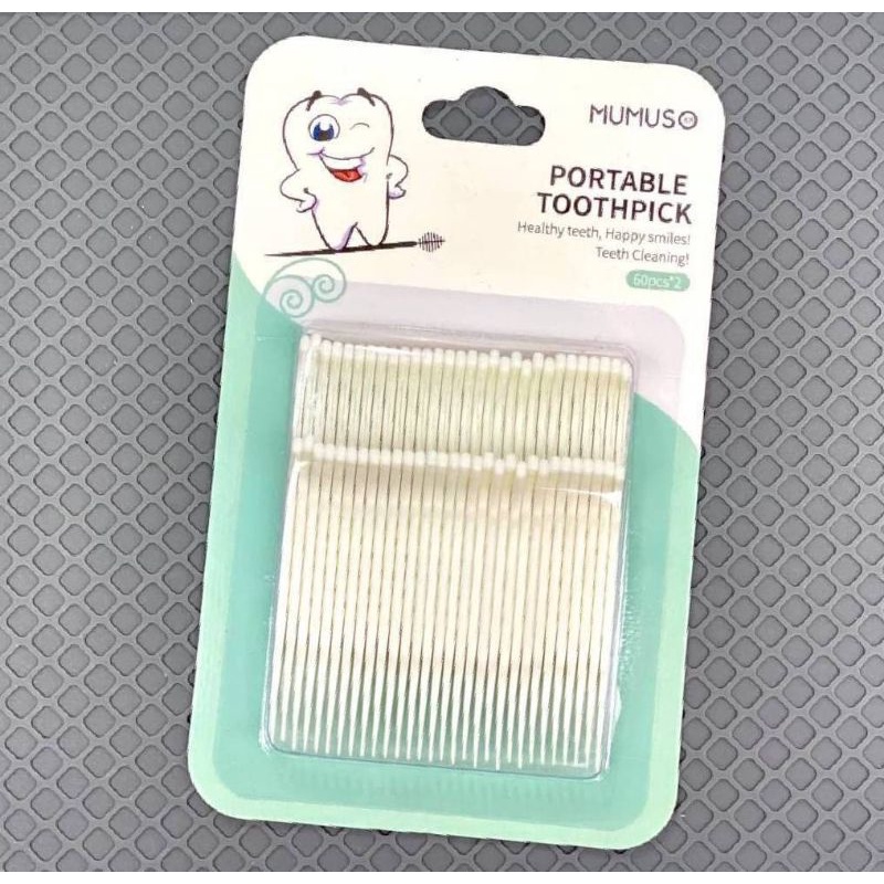 mumuso-portable-toothpick-อุปกรณ์ช่วยทำความสะอาดซอกฟัน-30pcs