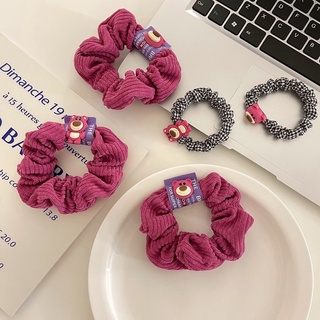 Scrunchie 💖 ยางรัดผมสีชมพูเข้ม หมี rosso ผ้าหนา คิ้วท์มากๆค่า พร้อมส่งน้า