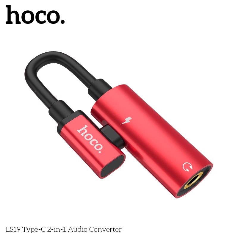 hoco-ls19-ตัวแปลง-type-c-สำหรับชาร์จและเสียบหูฟังได้พร้อมกัน-audio-converter-2-in-1