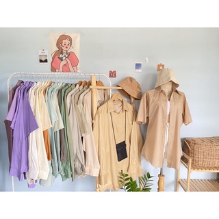 🧺สินค้าเฉพาะไลฟ์สดเท่านั้น เสื้อเชิ้ตโอเวอร์ไซส์งานแบรนด์ มือสอง🍯