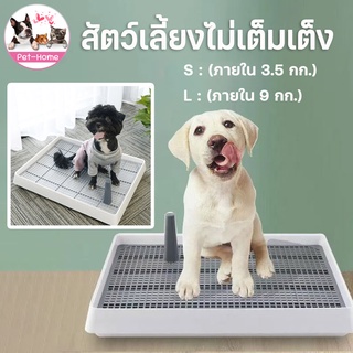 สินค้า (พร้อมส่ง 🐶) ห้องน้ำสุนัข ถาดรองฉี่สุนัข 2 ชั้น มีเสาถอดได้ ถอดประกอบตามใจชอบ ถาดรองฉี่สัตว์ M/L แผ่นรองฉี่สุนัข