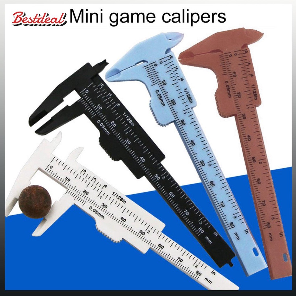 พร้อมส่ง-cod-double-scale-80mm-plastic-eyebrow-measuring-vernier-caliper-caliper-ruler