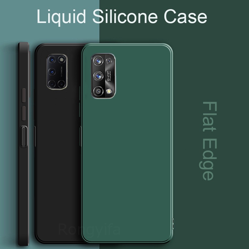 Classic Square Soft Liquid Silicone Case Realme X7 Q2 Pro V5 7 5g V3 