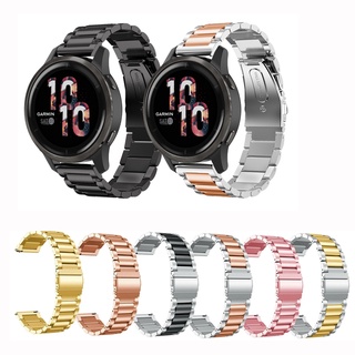 สายนาฬิกาข้อมือสเตนเลส โลหะ ขนาด 18 มม. 22 มม. สําหรับ Garmin Vivoactive 4 4s Venu2 40 มม. Forerunner 255 255s Active S