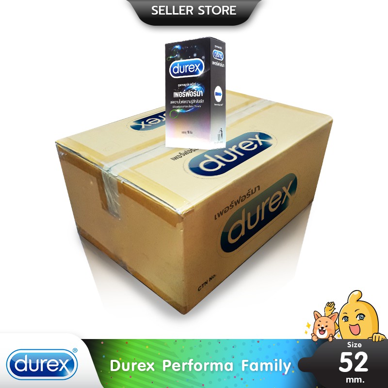 Durex Performa Pack ถุงยางอนามัย มีสารชะลอหลั่ง ขนาด 52.5 มม. บรรจุ 1 ...