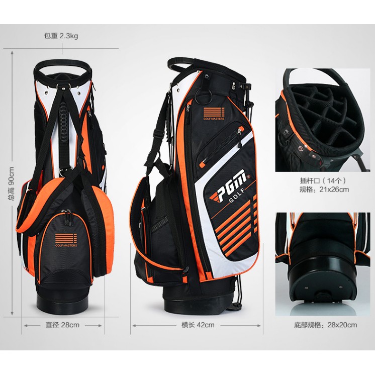 ถุงกอล์ฟ-pgm-stand-bag-qb027-มีให้เลือก-3สี-กระเป๋ากันน้ำ-และแข็งแรงทนทาน