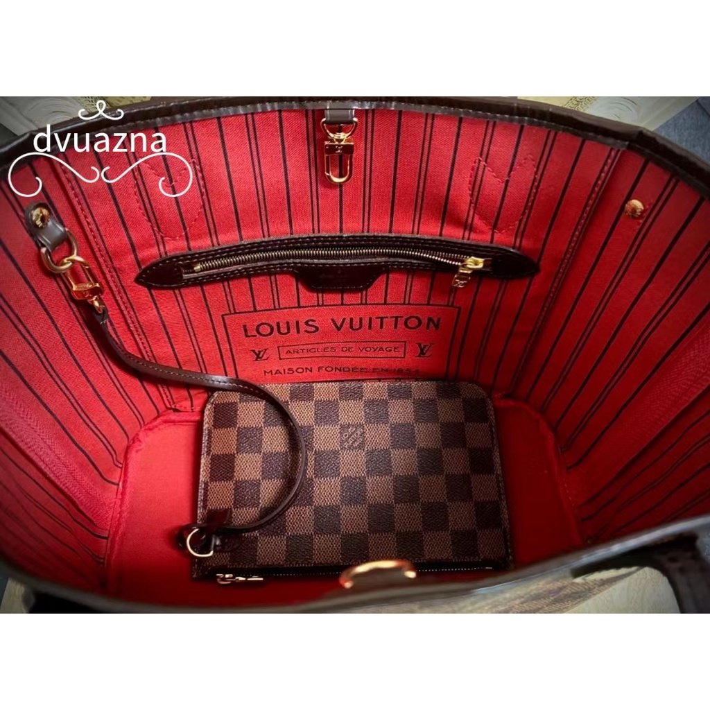 กระเป๋าช้อปปิ้ง-louis-vuitton-lv-neverfull-presbyopia-checkerboard-ของแท้