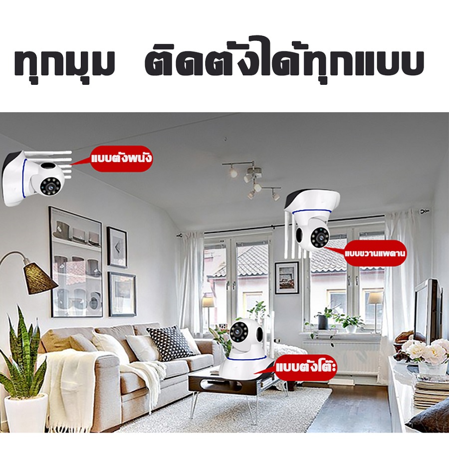 ชุดกล้องวงจรปิดไร้สาย-cctvกล้อง-ip-camera-สามารถหมุนได้-กล้องวงจรปิดอัจฉริยะ-5ล้านพิกเซล-1920p-wifi-ip-camera-v380pro