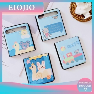 เคสโทรศัพท์มือถือ PC แข็ง กันกระแทก ลายการ์ตูนกระต่ายน่ารัก สําหรับ Samsung Galaxy Z Flip 3 5G Z Flip4 Flip 4 3 2 1 5G