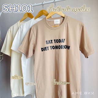 ชื่อสินค้า : SH101 เสื้อยืดมินิมอล  เสื้อไปคาเฟ่