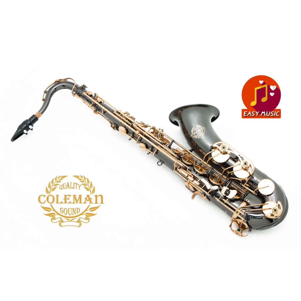 แซกโซโฟน-saxophone-tenor-coleman-cl-337t-black-nickel-gold-bell