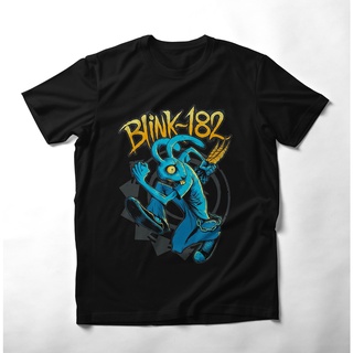 เสื้อยืดโอเวอร์ไซส์เสื้อยืด ลาย Blink Men 182. Blink เสื้อแขนสั้น 182. เสื้อยืด Muaic. เสื้อยืด BAND ของแท้ เสื้อยืด พิม