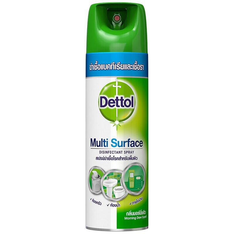 DETTOL DISINFECTANT SPRAY MORNING DEW 450 ML |  สเปรย์ฆ่าเชื้อโรคสำหรับพื้นผิวกลิ่นมอร์นิ่งดิว | Shopee Thailand