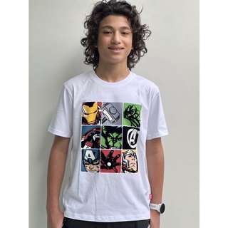 █♬♫♪♩ เสื้อยืดพิมพ์ลายAvengers Boy Flock Print T Shirt - เสื้อเด็กโต Size 3-13 ปี ลายอเวนเจอร์  สินค้าลิขสิทธ์แท้