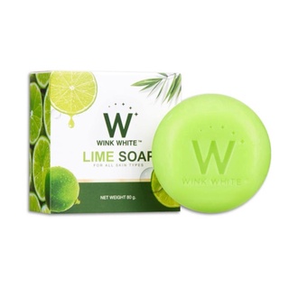 Wink White LIME Soap 80g วิงค์ ไวท์ สบู่มะนาว ผิวใส ช่วยให้ผิวขาว สุขภาพดี 9000