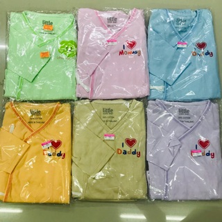 สินค้า ชุดแขนยาว+ขายาว ผูกหน้า Newborn สีพื้น