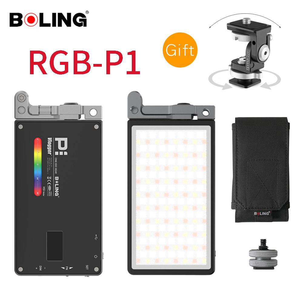 Boling BL-P1 RGB P1 2500K-8500K Dimmable Full Color LED Video Light Photography Studio Camera Light for Vlogging Live