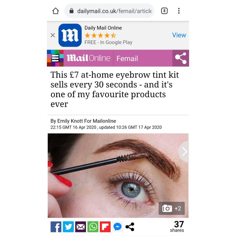 (ชุดเขียนคิ้วสีคงทนได้ถึง 6 สัปดาห์)Eylure Dybrow Dark Brown