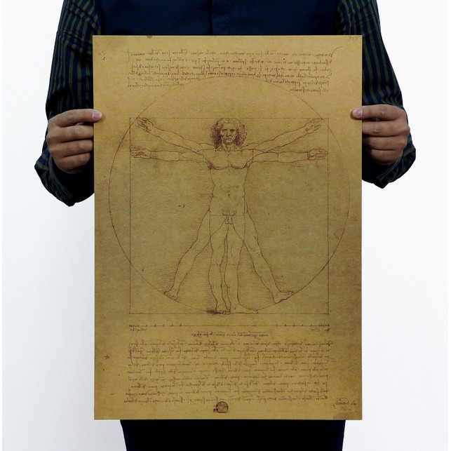 bestprice-1920-leonardo-da-vinci-โปสเตอร์กระดาษคราฟท์วินเทจ