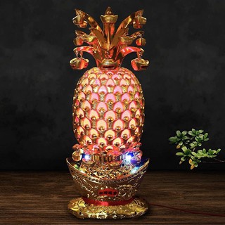 โคมไฟสับปะรดหมุนได้ โคมไฟled สัปปะรด ตั้งหิ้งพระ ตั้งที่เจ้าที่ ของขวัญปีใหม่ ของตกแต่งบ้าง ประหยัดไฟทนทาน 旋转菠萝元宝树