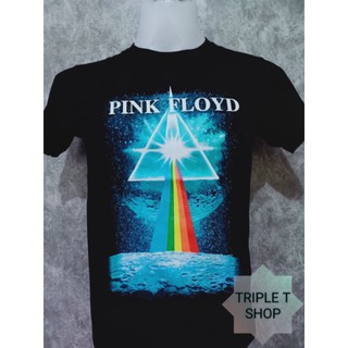 เสื้อยืดวงดนตรีเสื้อนืดคอกลม สกรีนลาย PINK FLOYD (รหัส 90)all size