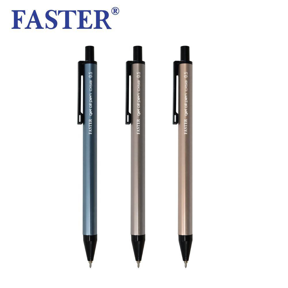 ปากกา-faster-gel-oil-pen-cx513-ปากกาลูกลื่นเจล-ฟาสเตอร์-0-5-มม-12-ด้าม-กล่อง