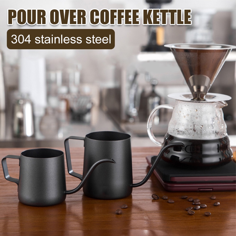 กาดริปกาแฟ-สีดำ-250ml-350ml-กาดริป-สแตนเลส-black-stainless-pour-over-coffee-drip-pot