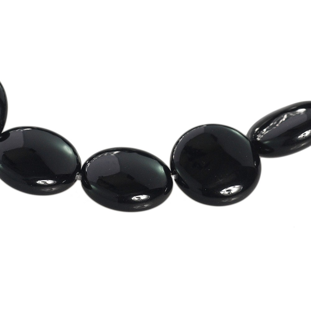 ลูกปัดหินแท้-ลักษณะเม็ดกลมแบน-flat-round-หินโมรา-agate-16-mm-lz-0361-สีดำ