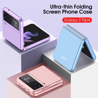 Gkk Z Flip 4 เคสกระจก บางพิเศษ ป้องกัน กันกระแทก สําหรับ Samsung Galaxy Z Flip 3 4 5G เคสเคลือบด้าน บางเฉียบ น้ําหนักเบา หน้าจอแบบเต็ม กันกระแทก
