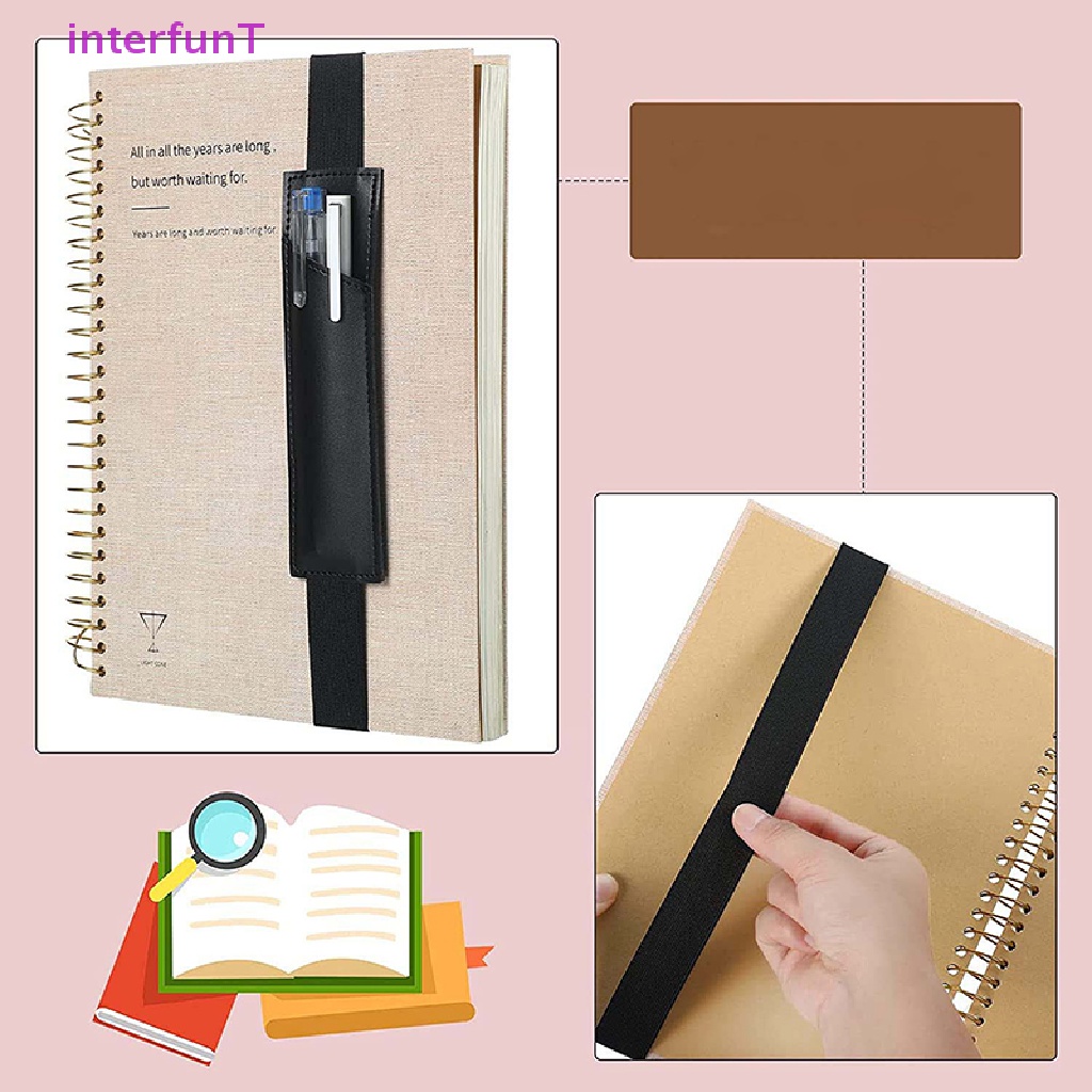 [InterfunT] Adjustable Elastic Band Pen Clip Creative Business Notebook
