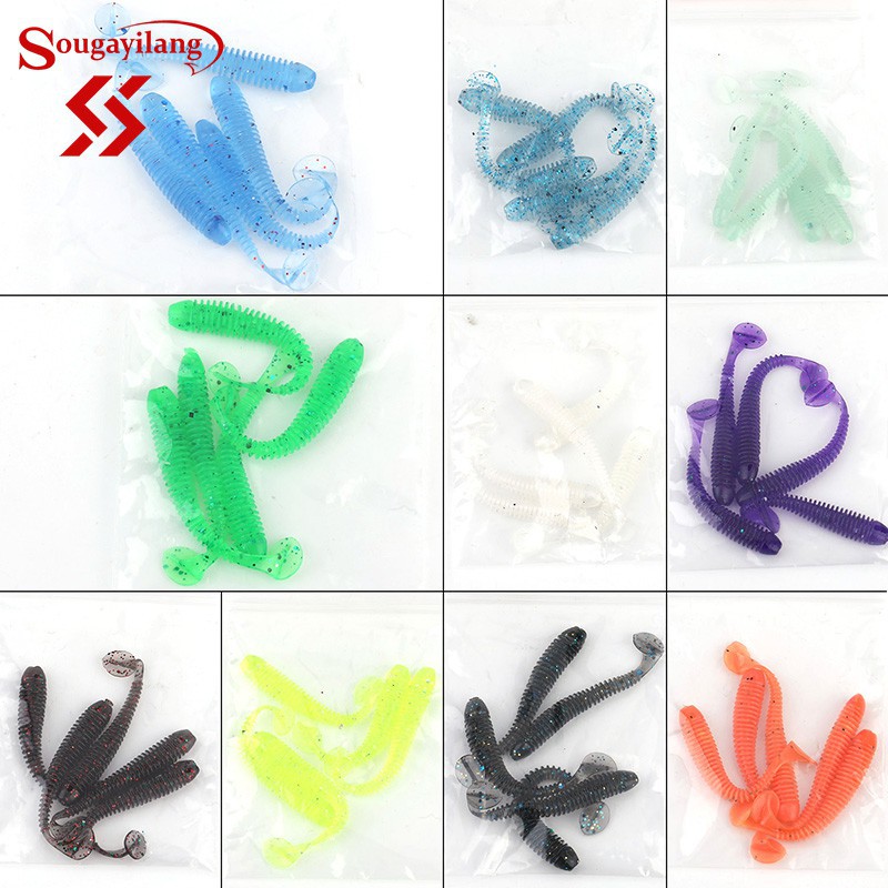 ภาพหน้าปกสินค้าSougayilang เหยื่อตกปลา ซิลิโคน 5 ซม. 10 ชิ้น จากร้าน bsmfishing.th บน Shopee