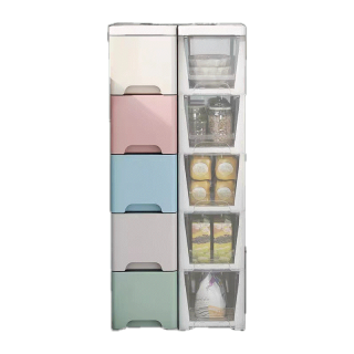 โปรโมชั่น Flash Sale : ตู้เก็บของแบบลิ้นชักตามซอก5ชั้น มี3สีกล่องจัดเก็บอเนกประสงค์ ประหยัดพื้นที่ กันน้ำกันฝุ่น มีล้อเลื่อน