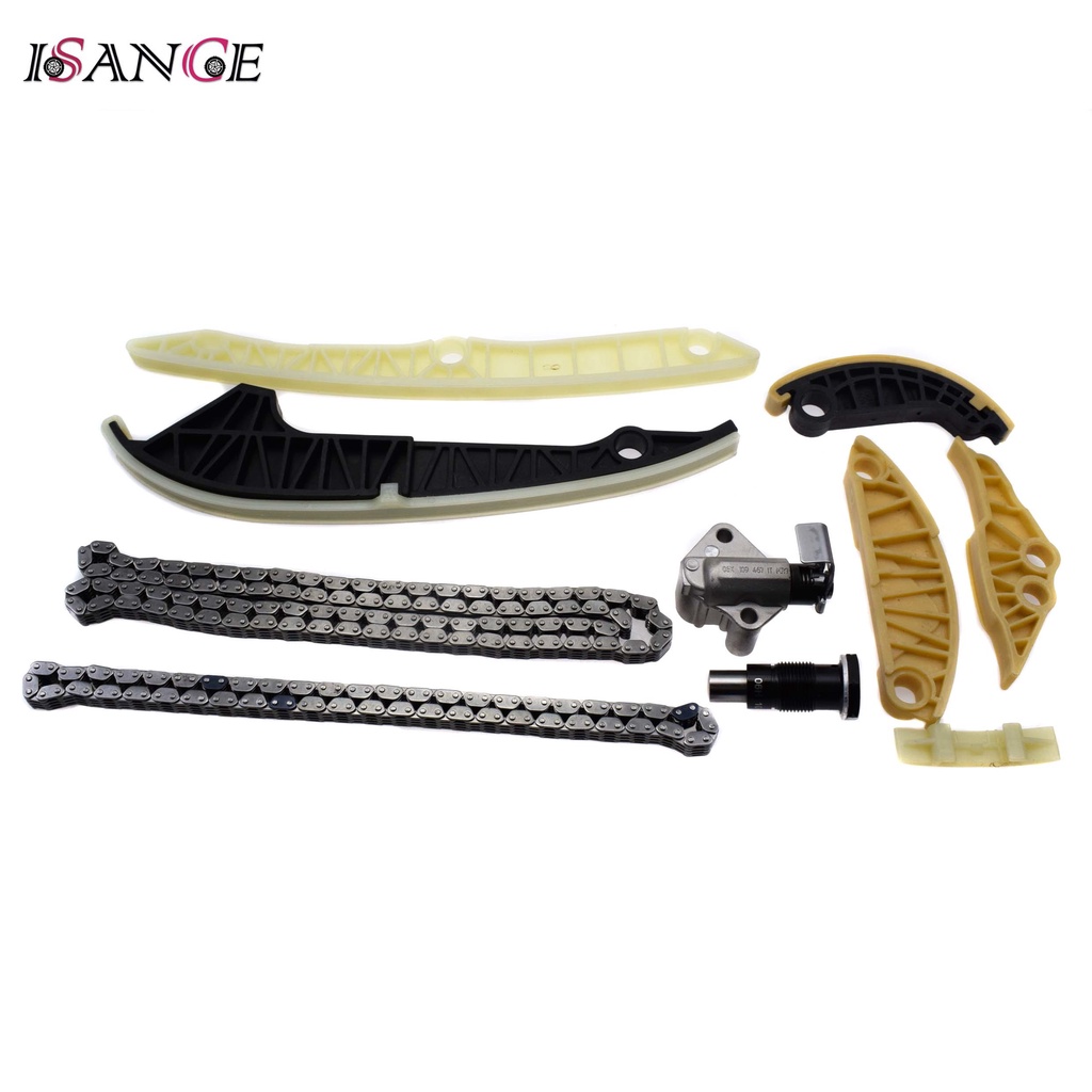 KUSATEC Timing Chain Kit For Chevy, Buick, GMC 2.0L-2.4L - Includes Chain, Tensioner, Guide Rails