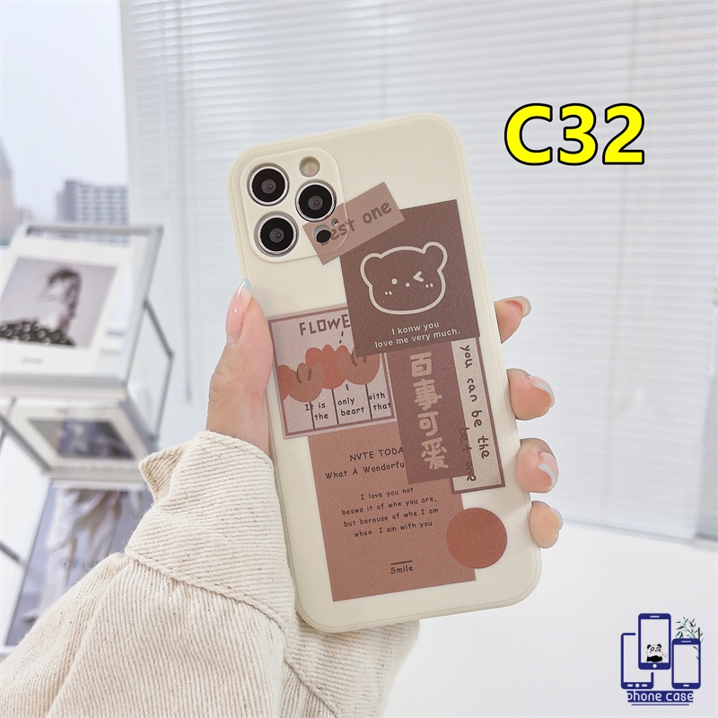 ภาพหน้าปกสินค้าเคส OPPO A74 A16 A15 A55 A36 A76 A96 A54 A93 A94 A53 A9 A31 A5 2020 A7 A3S A5S A12 A92 A16S OPPO Reno 5 4 F 5F Find X3 Lite 2F 2Z A15 A55 A36 A76 A96S F17 F19 PRO A33 A11K A11 A1K A52 A7 A91 A32 A72 Korean Cute Cartoon Bear Vintage Silicone Case จากร้าน phonecaseshop.th บน Shopee