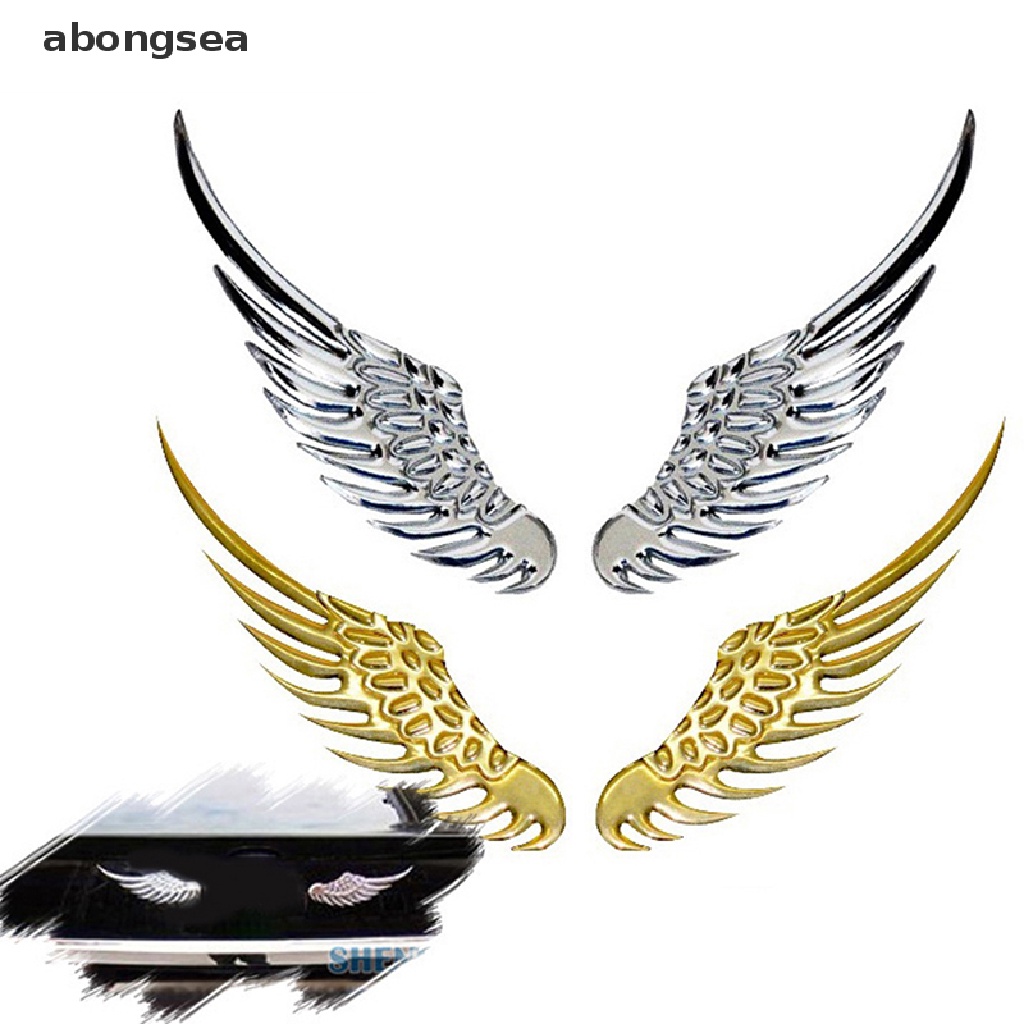 abongsea-สติกเกอร์โลหะ-รูปปีกนางฟ้า-นกอินทรีย์-3d-สําหรับติดตกแต่งรถยนต์-รถจักรยานยนต์-1-คู่
