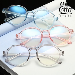 Ellastore123 แว่นตา กรอบพลาสติกใส สไตล์เรโทร พร็อพถ่ายภาพ สําหรับผู้หญิง