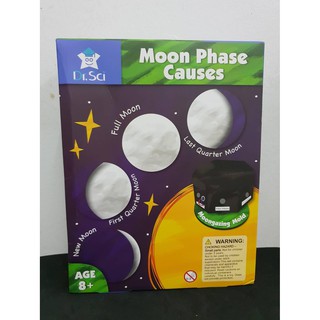 MOON PHASE CUASES ชุดทดลอง ปรากฏการณ์จันทรุปุราคา ปรากฏการณ์ข้างขึ้น/แรม แบบจำลองทางวิทยาศาสตร์ สอนให้เด็กรู้จักประกอบแล