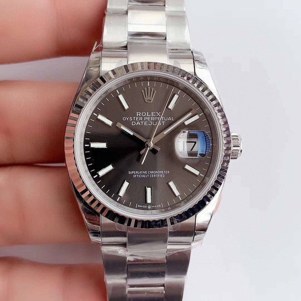 พรี-ราคา12300-rolex-datejust-36mm-นาฬิกาแฟชั่น-ผู้ชาย-m126233-นาฬิกาแบรนด์เนม-เงิน-เพชร