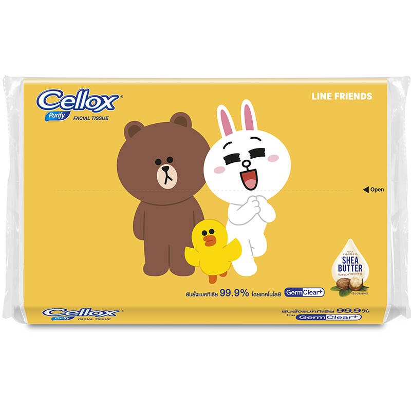 Cellox Purify Facial Tissue เซลล็อกซ์ พิวริฟาย กระดาษเช็ดหน้า 50 แผ่น