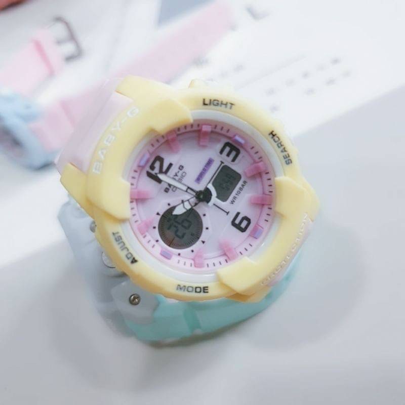 casio-baby-g-นาฬิกาข้อมือ-สายยาง-นาฬิกาข้อมือผู้หญิง-หน้าปัด-45mm