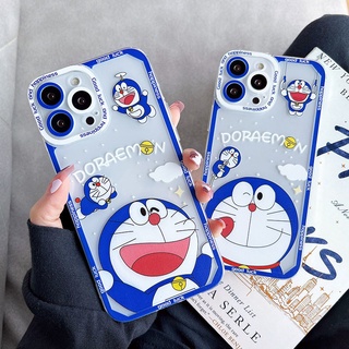 เคสโทรศัพท์มือถือแบบนิ่ม ใส ลายการ์ตูนโดเรม่อนน่ารัก สําหรับ OPPO A15 A15S A3S A12E A5S A7 A12 F9 F11 A9 A5 2020 A53 A33 A31 A77 A57 2022 A16 A92 A52 A54 A74 5G A1K A94 A95 A93 A16K A76 A96 4G