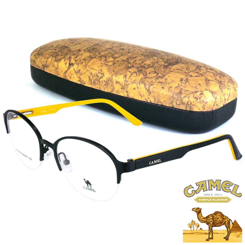 camel-คาเมล-แว่นตา-รุ่น-ca-12751-สีดำตัดเหลือง-กรอบเซาะร่อง-ขาสปริง